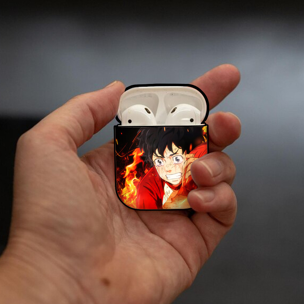 東京リベンジャーズ Tokyo Revengers AirPods 第2世代保護ケース ハードシェル ブラック 耐衝撃・防指紋・カラビナ付き