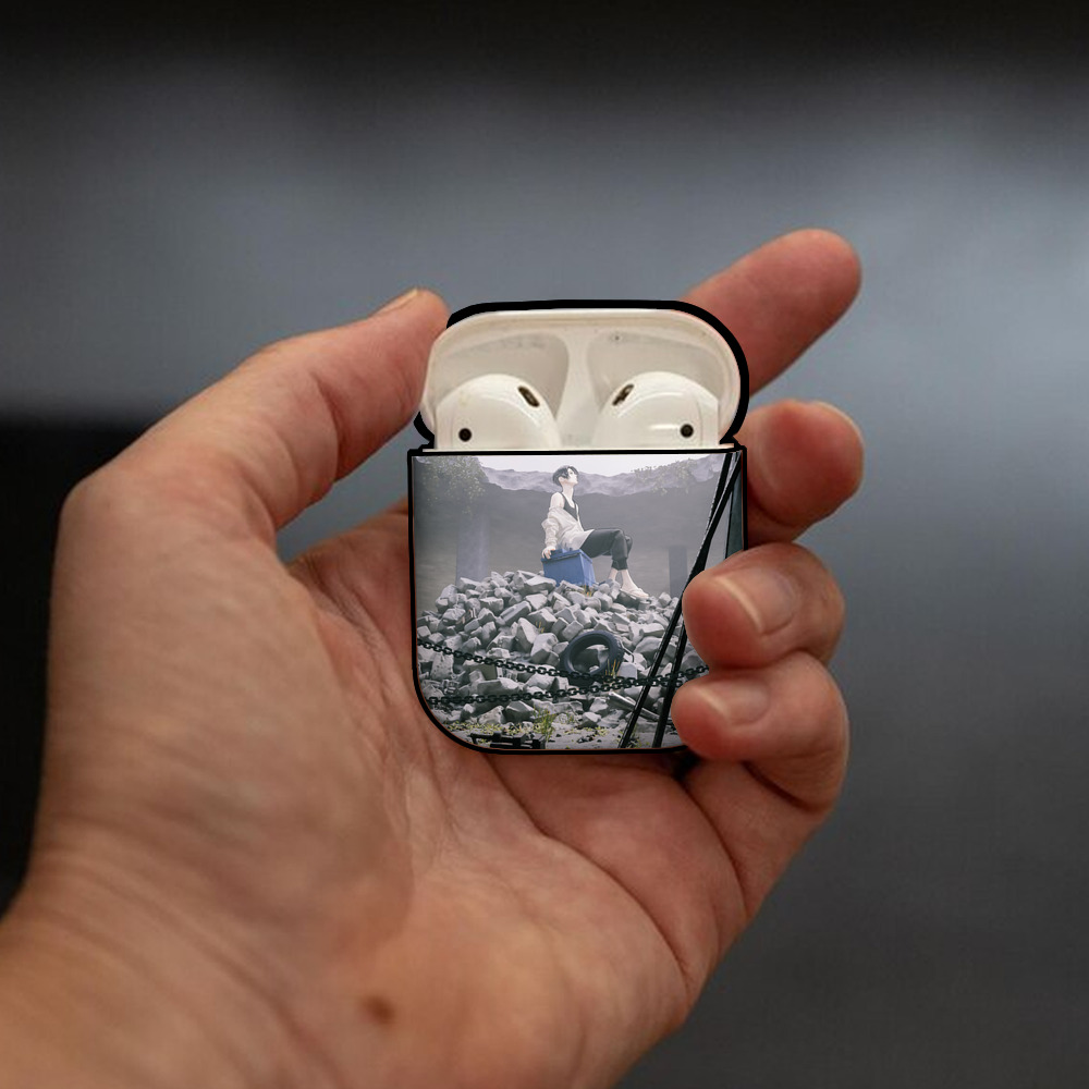 東京リベンジャーズ Tokyo Revengers AirPods 第2世代保護ケース ハードシェル ブラック 耐衝撃・防指紋・カラビナ付き