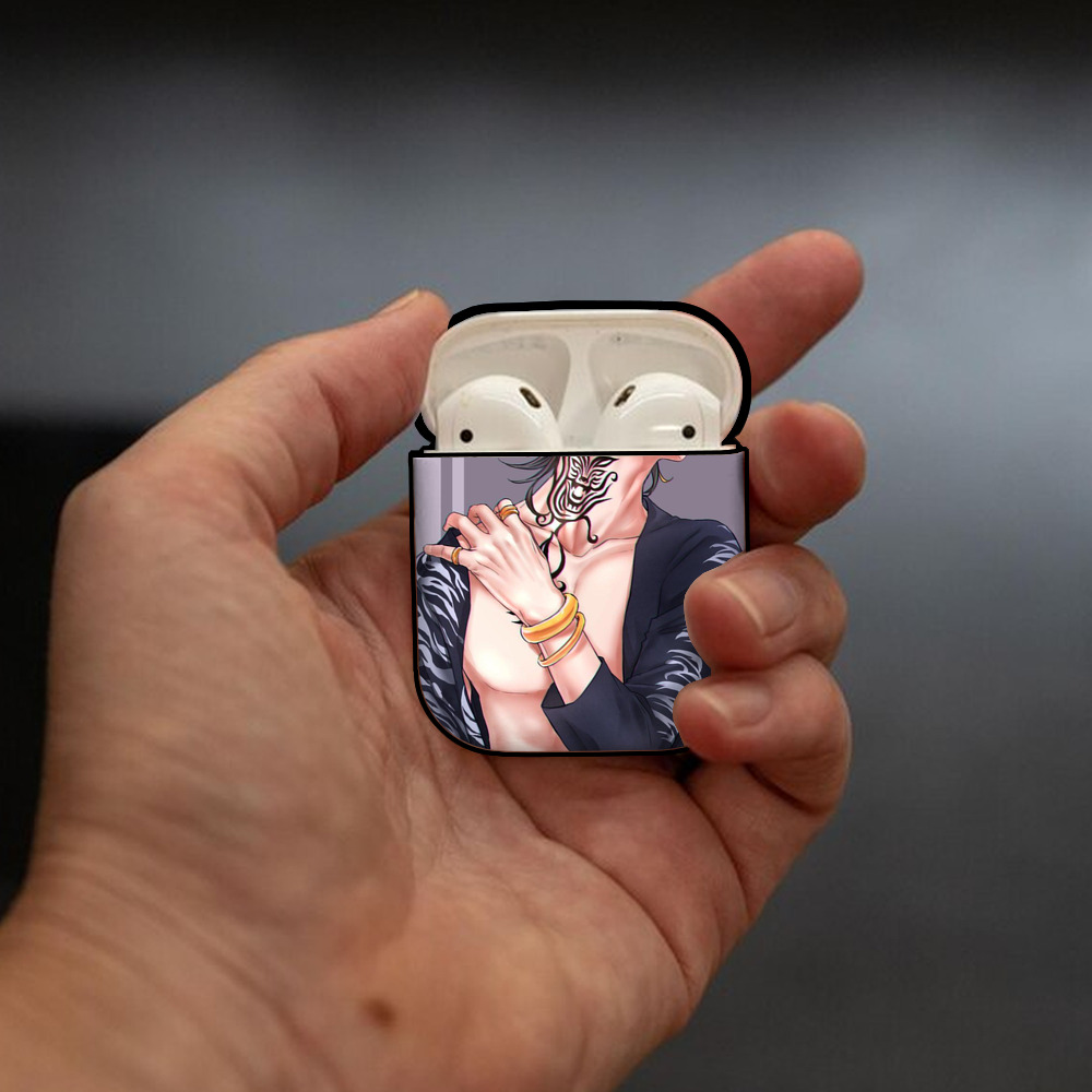 東京リベンジャーズ Tokyo Revengers AirPods 第2世代保護ケース ハードシェル ブラック 耐衝撃・防指紋・カラビナ付き