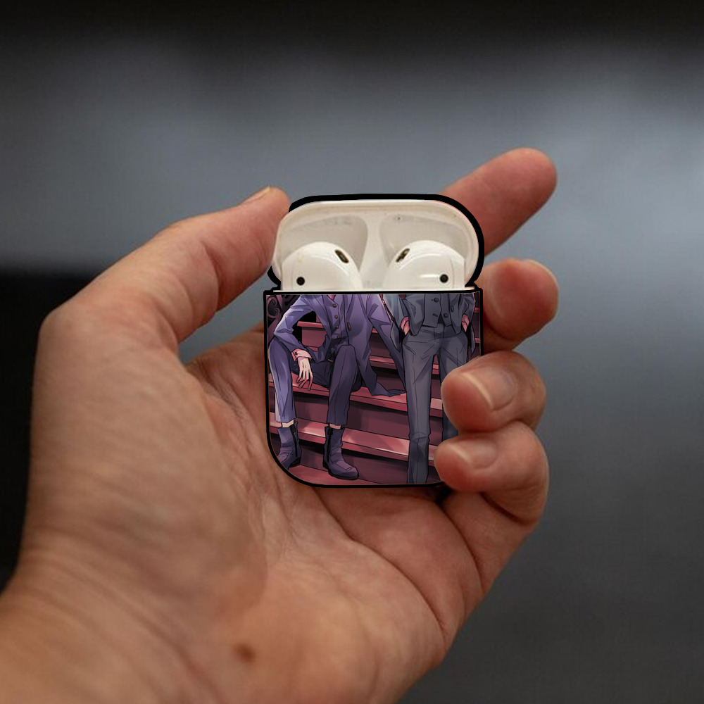 東京リベンジャーズ Tokyo Revengers AirPods 第2世代保護ケース ハードシェル ブラック 耐衝撃・防指紋・カラビナ付き