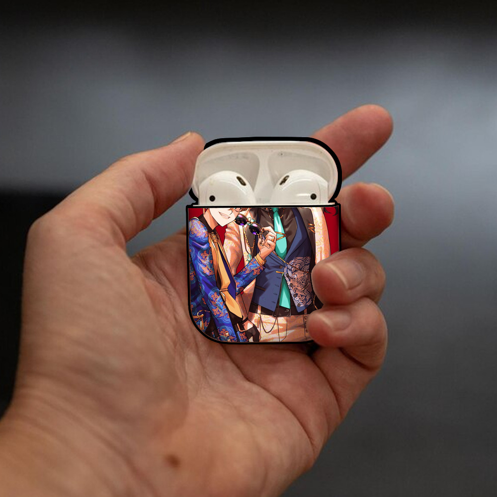東京リベンジャーズ Tokyo Revengers AirPods 第2世代保護ケース ハードシェル ブラック 耐衝撃・防指紋・カラビナ付き
