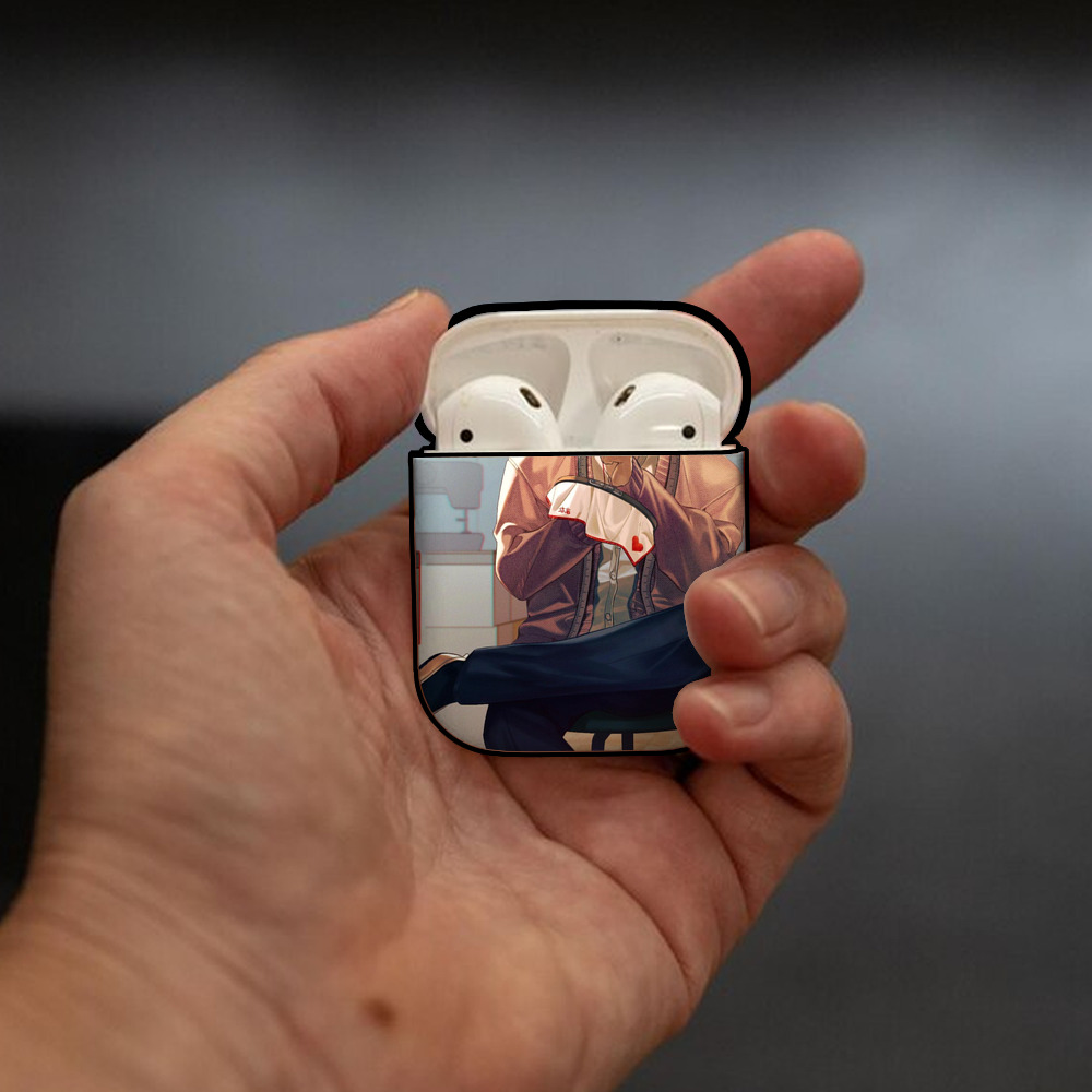 東京リベンジャーズ Tokyo Revengers AirPods 第2世代保護ケース ハードシェル ブラック 耐衝撃・防指紋・カラビナ付き