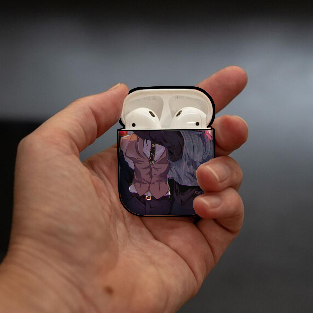 東京リベンジャーズ Tokyo Revengers AirPods 第2世代保護ケース ハードシェル ブラック 耐衝撃・防指紋・カラビナ付き