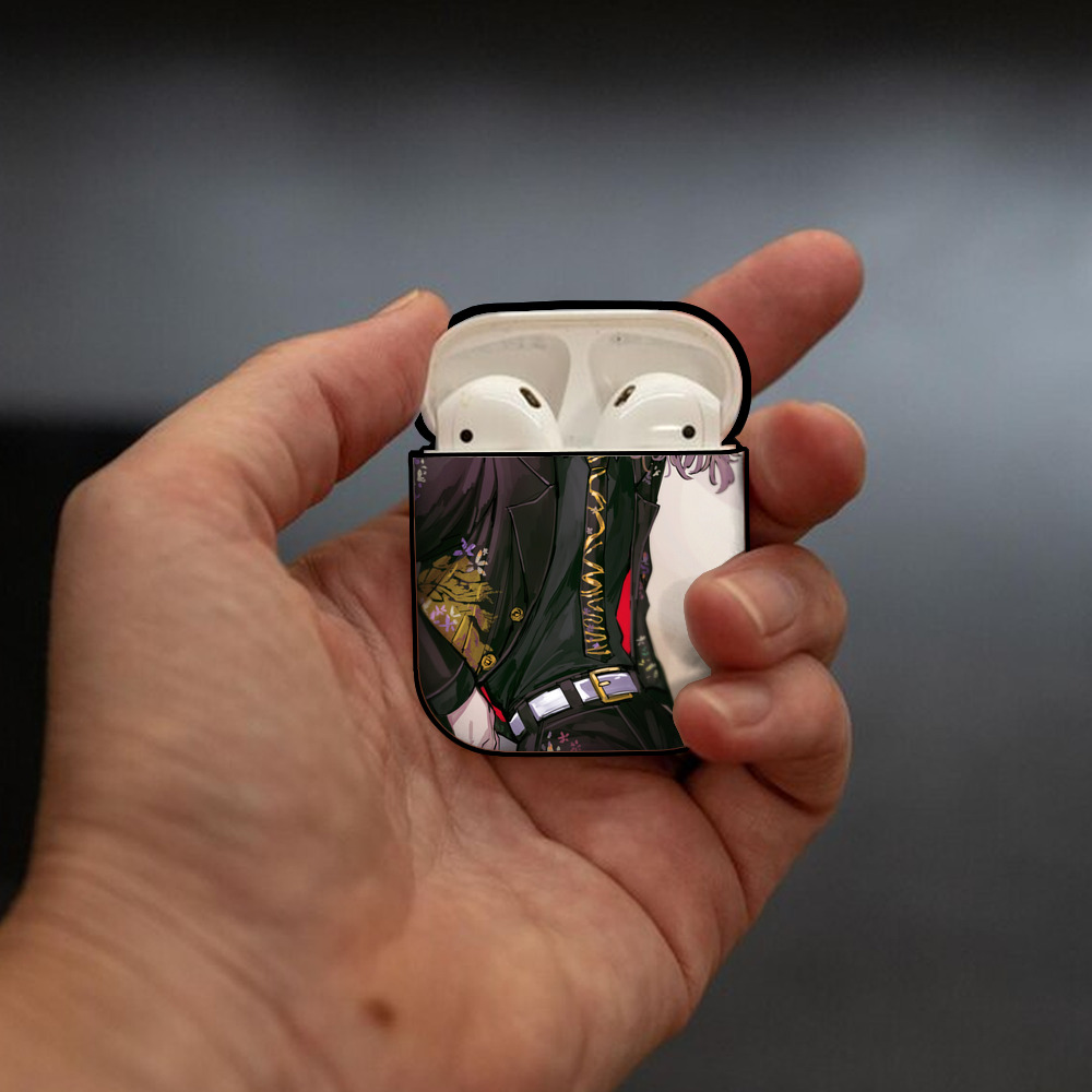 東京リベンジャーズ Tokyo Revengers AirPods 第2世代保護ケース ハードシェル ブラック 耐衝撃・防指紋・カラビナ付き