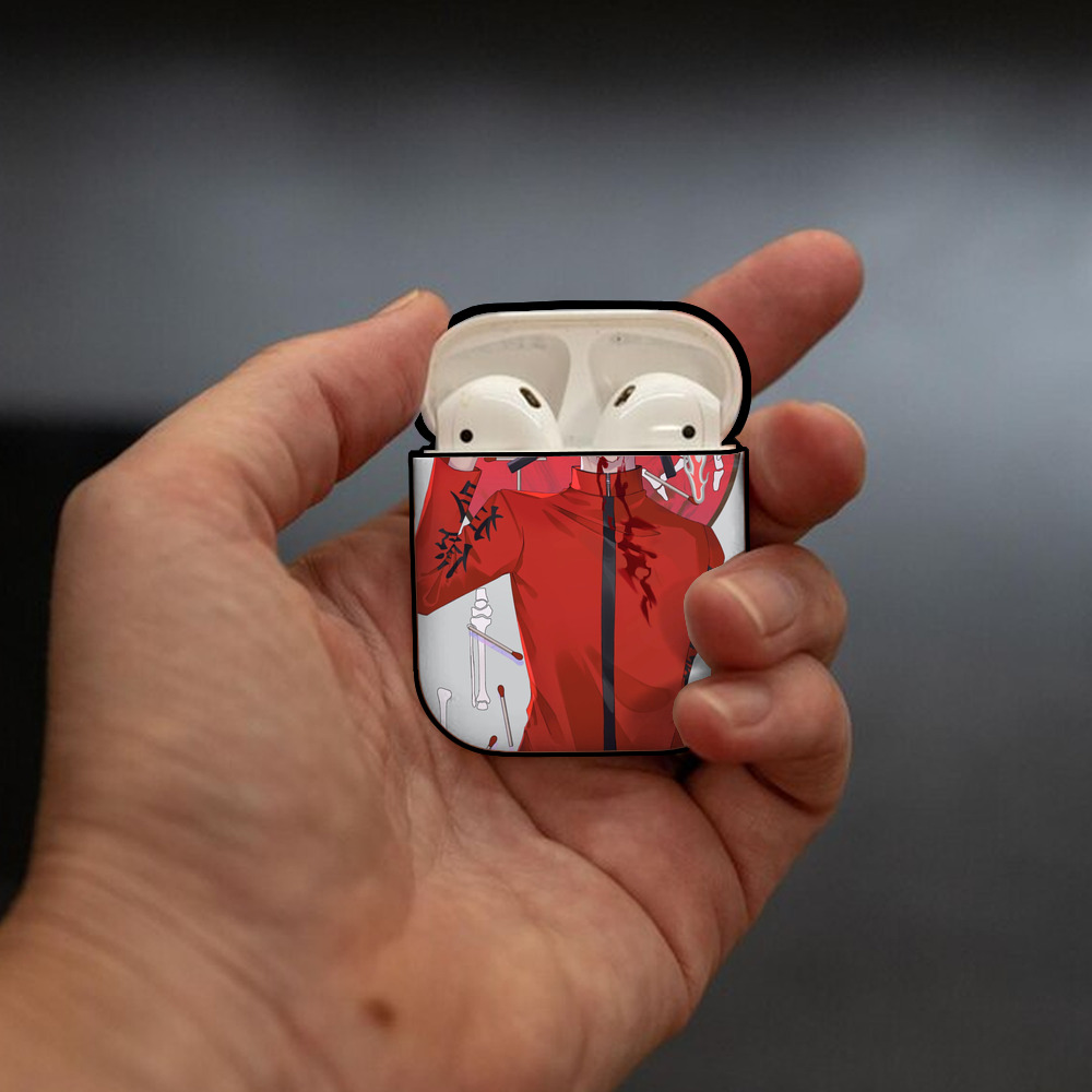 東京リベンジャーズ Tokyo Revengers AirPods 第2世代保護ケース ハードシェル ブラック 耐衝撃・防指紋・カラビナ付き