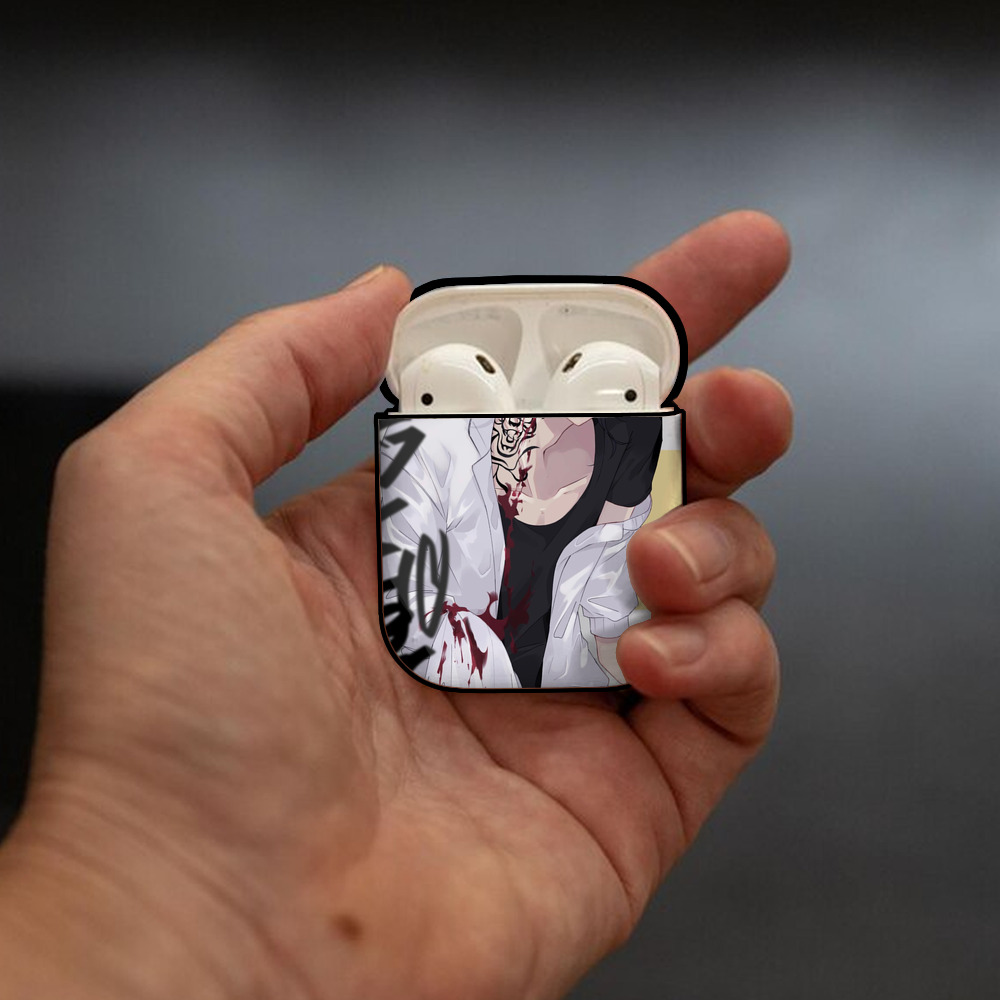 東京リベンジャーズ Tokyo Revengers AirPods 第2世代保護ケース ハードシェル ブラック 耐衝撃・防指紋・カラビナ付き