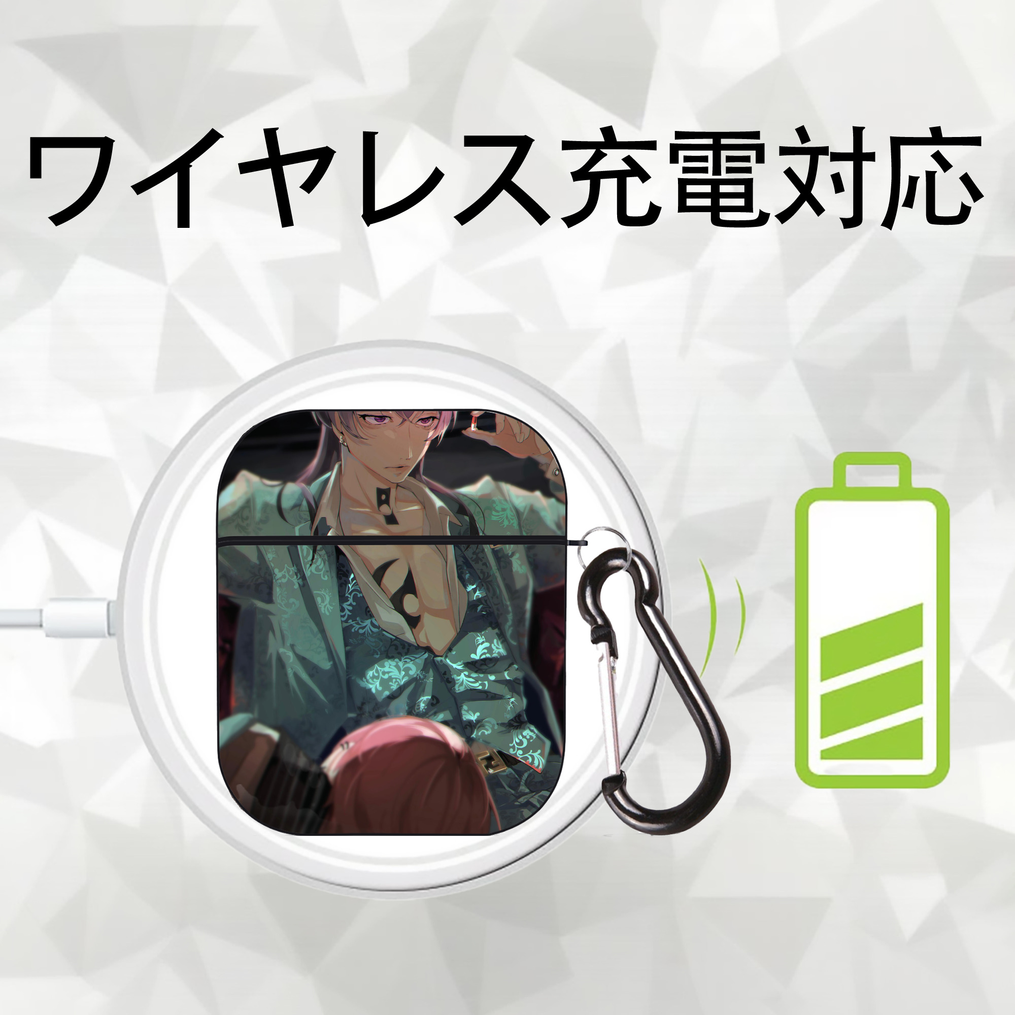 東京リベンジャーズ Tokyo Revengers AirPods 第2世代保護ケース ハードシェル ブラック 耐衝撃・防指紋・カラビナ付き