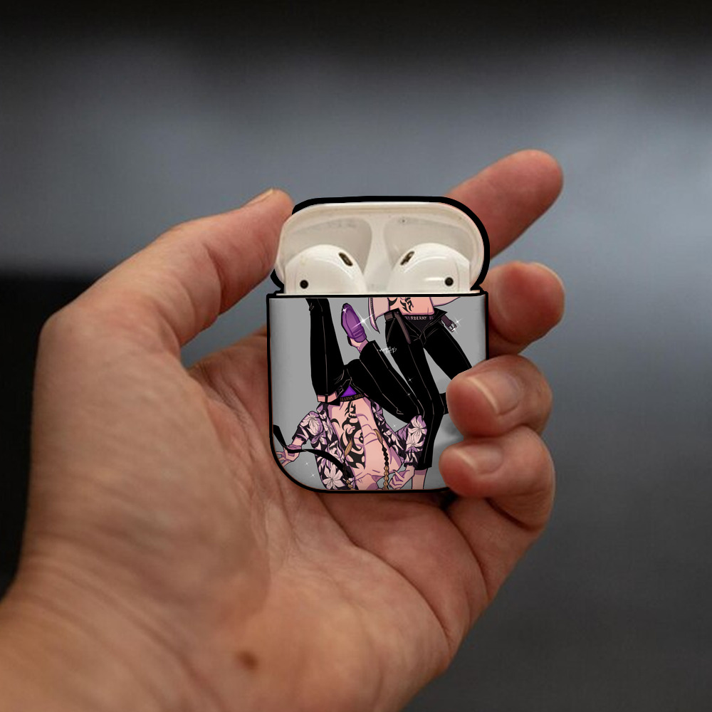 東京リベンジャーズ Tokyo Revengers AirPods 第2世代保護ケース ハードシェル ブラック 耐衝撃・防指紋・カラビナ付き