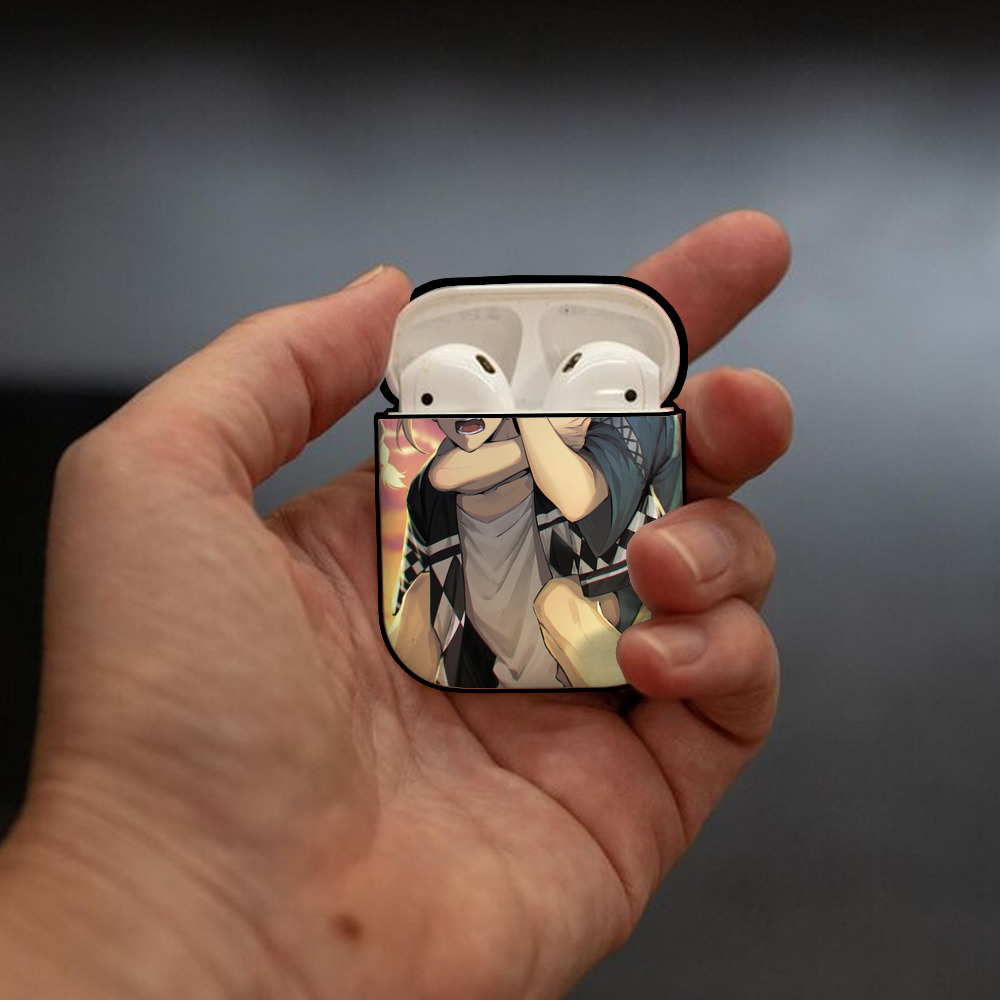 東京リベンジャーズ Tokyo Revengers AirPods 第2世代保護ケース ハードシェル ブラック 耐衝撃・防指紋・カラビナ付き