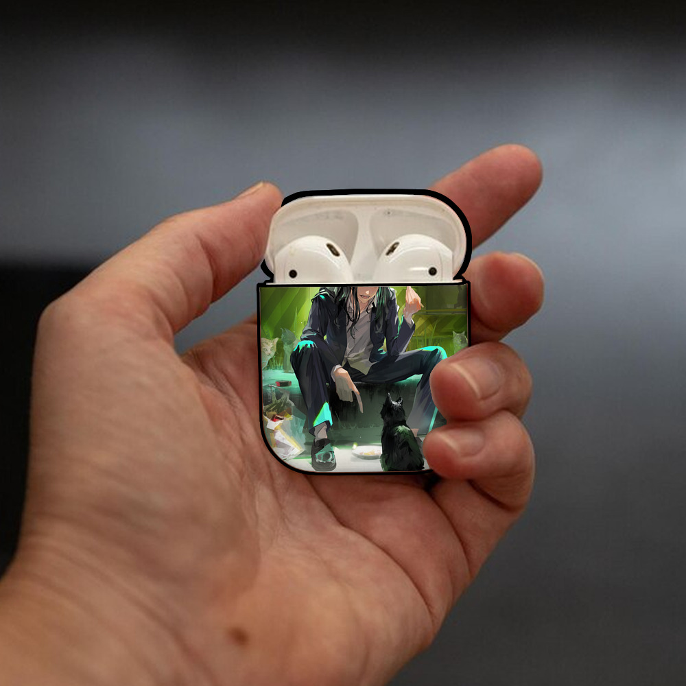 東京リベンジャーズ Tokyo Revengers AirPods 第2世代保護ケース ハードシェル ブラック 耐衝撃・防指紋・カラビナ付き