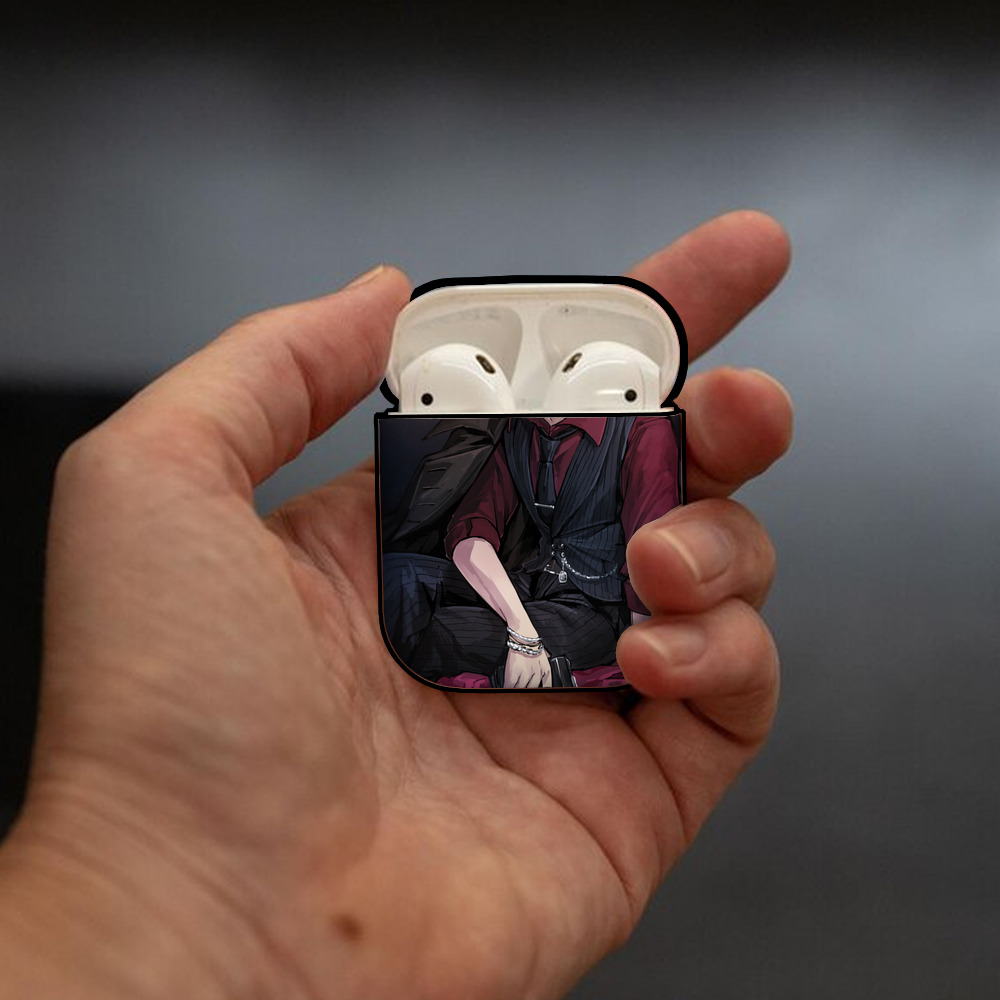 東京リベンジャーズ Tokyo Revengers AirPods 第2世代保護ケース ハードシェル ブラック 耐衝撃・防指紋・カラビナ付き