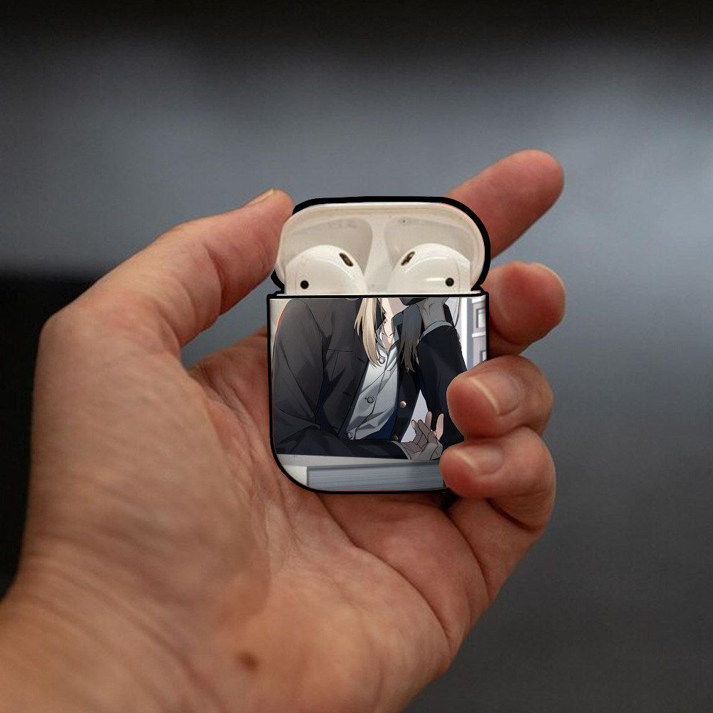 東京リベンジャーズ Tokyo Revengers AirPods 第2世代保護ケース ハードシェル ブラック 耐衝撃・防指紋・カラビナ付き