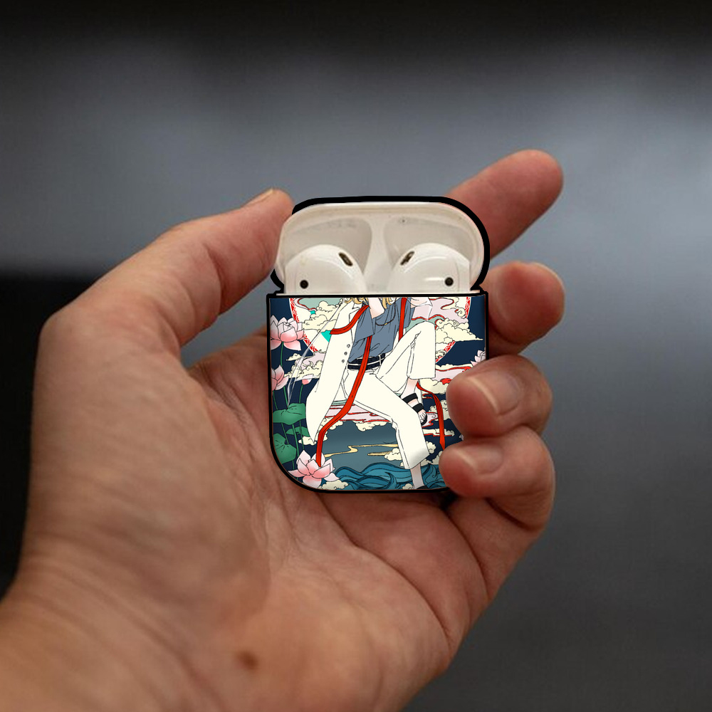 東京リベンジャーズ Tokyo Revengers AirPods 第2世代保護ケース ハードシェル ブラック 耐衝撃・防指紋・カラビナ付き