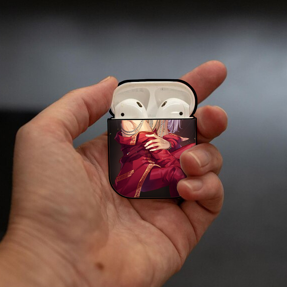東京リベンジャーズ Tokyo Revengers AirPods 第2世代保護ケース ハードシェル ブラック 耐衝撃・防指紋・カラビナ付き