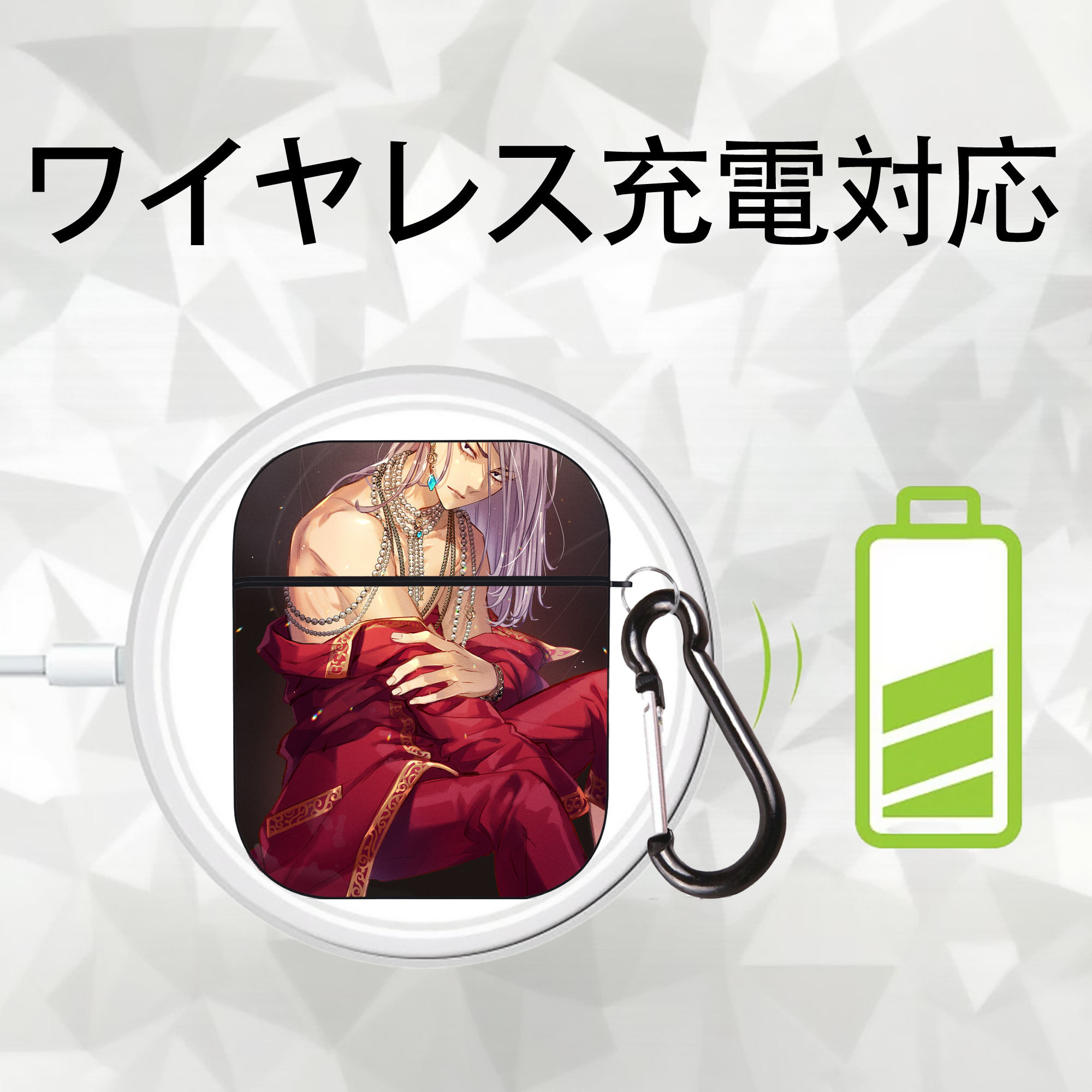 東京リベンジャーズ Tokyo Revengers AirPods 第2世代保護ケース ハードシェル ブラック 耐衝撃・防指紋・カラビナ付き