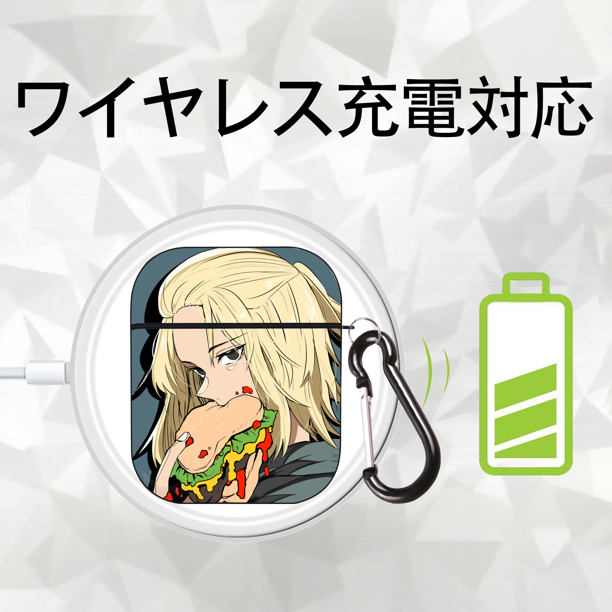 東京リベンジャーズ Tokyo Revengers AirPods 第2世代保護ケース ハードシェル ブラック 耐衝撃・防指紋・カラビナ付き