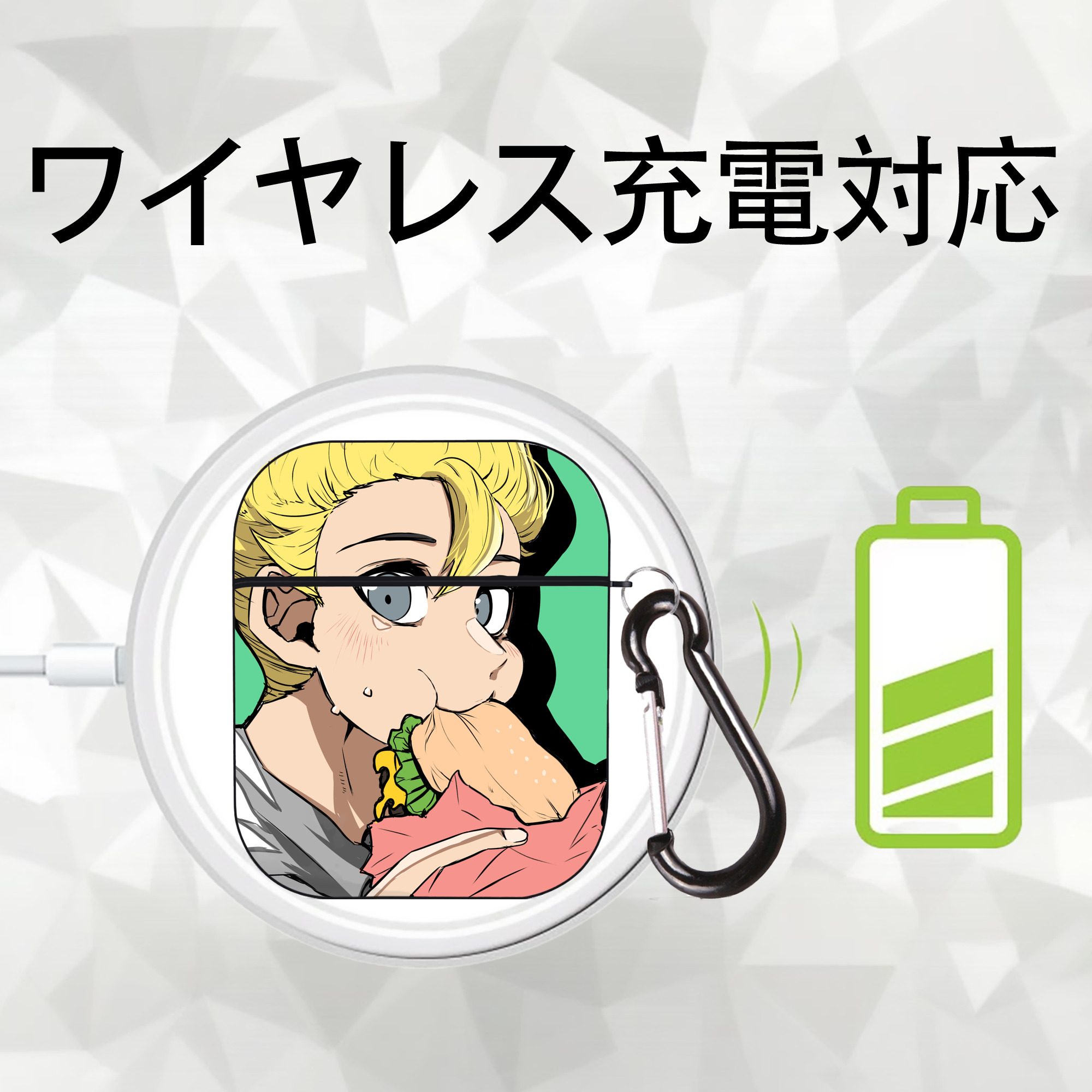 東京リベンジャーズ Tokyo Revengers AirPods 第2世代保護ケース ハードシェル ブラック 耐衝撃・防指紋・カラビナ付き