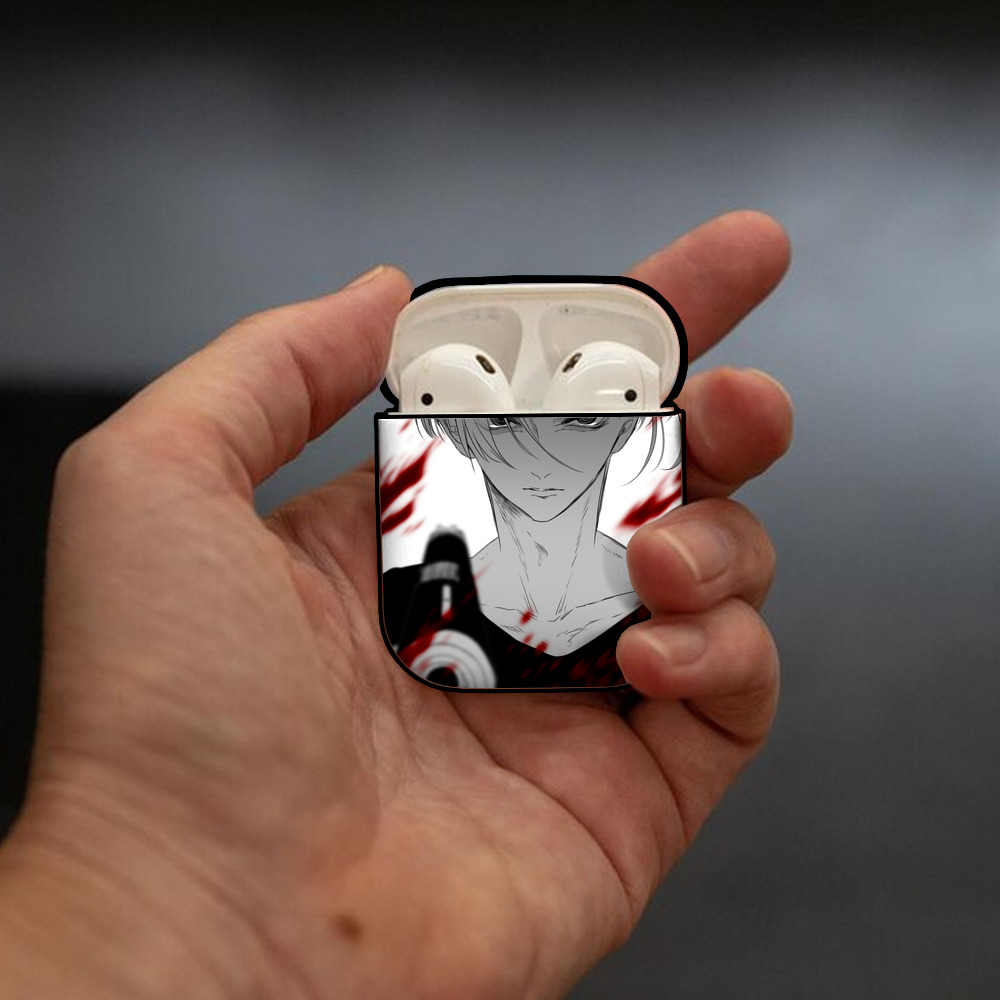 東京リベンジャーズ Tokyo Revengers AirPods 第2世代保護ケース ハードシェル ブラック 耐衝撃・防指紋・カラビナ付き