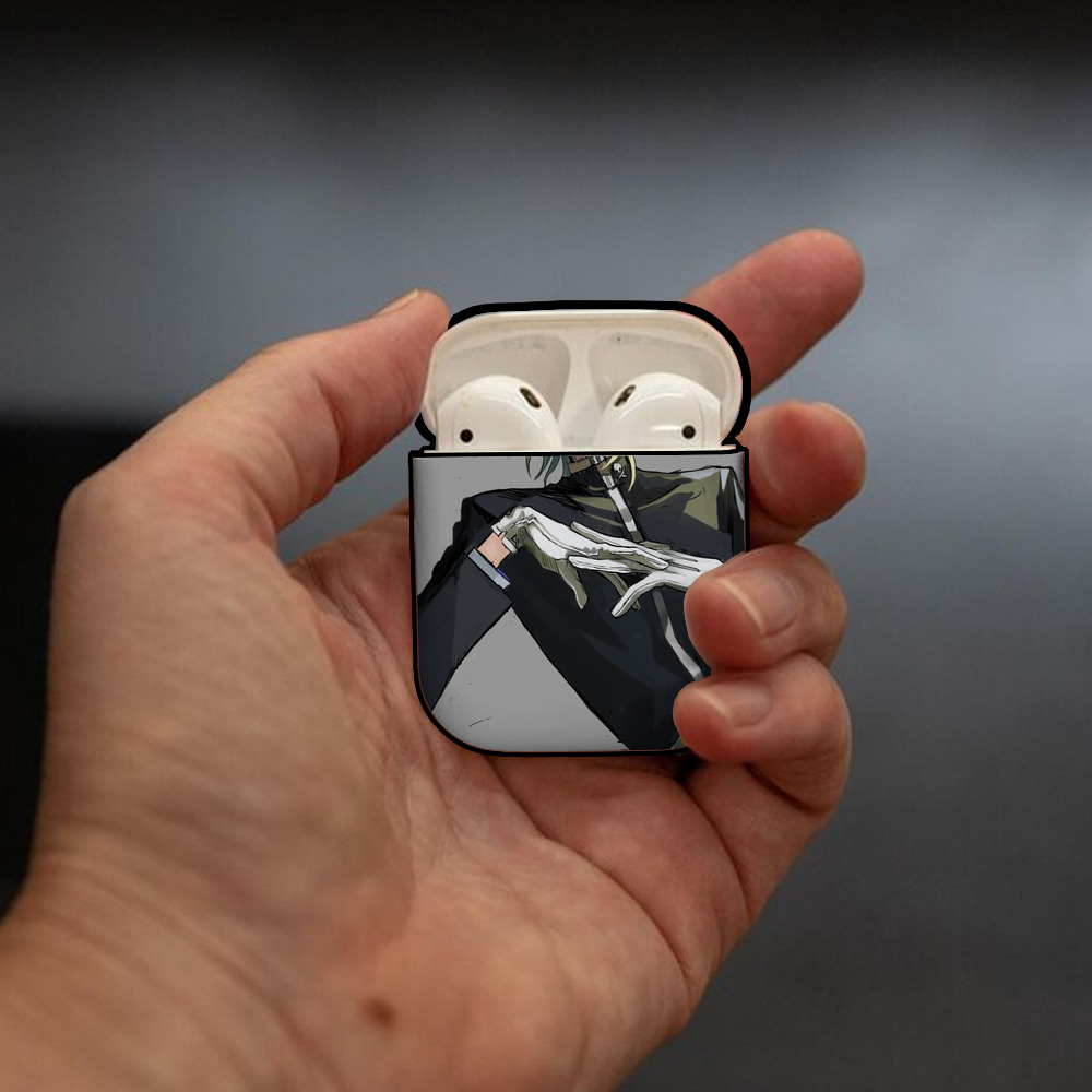 東京リベンジャーズ Tokyo Revengers AirPods 第2世代保護ケース ハードシェル ブラック 耐衝撃・防指紋・カラビナ付き