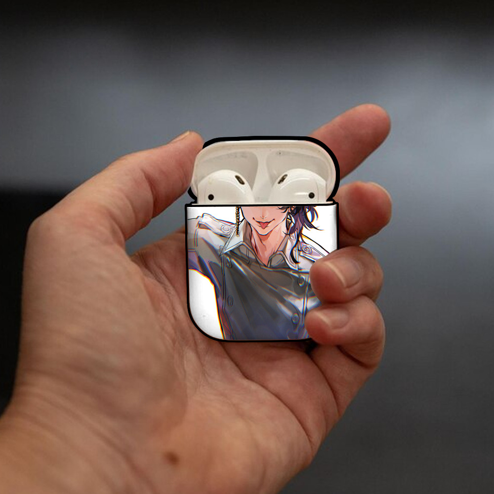 東京リベンジャーズ Tokyo Revengers AirPods 第2世代保護ケース ハードシェル ブラック 耐衝撃・防指紋・カラビナ付き