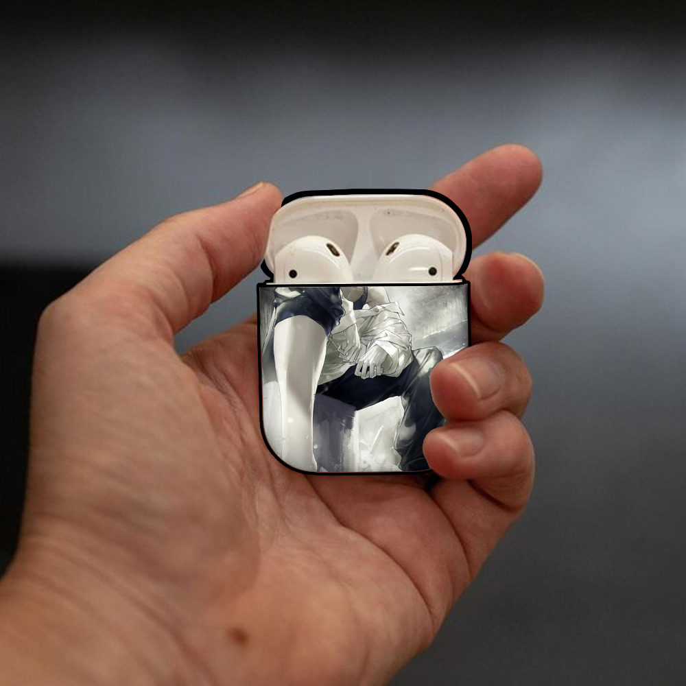 東京リベンジャーズ Tokyo Revengers AirPods 第2世代保護ケース ハードシェル ブラック 耐衝撃・防指紋・カラビナ付き