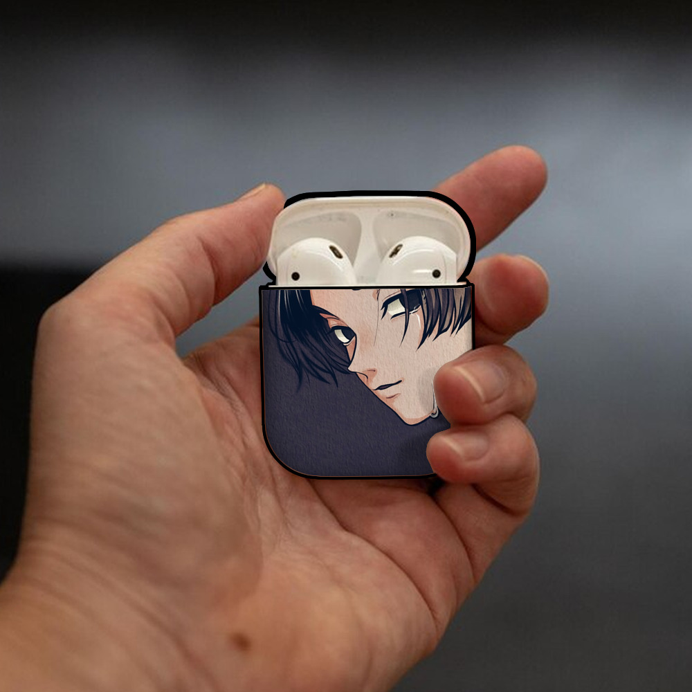東京リベンジャーズ Tokyo Revengers AirPods 第2世代保護ケース ハードシェル ブラック 耐衝撃・防指紋・カラビナ付き