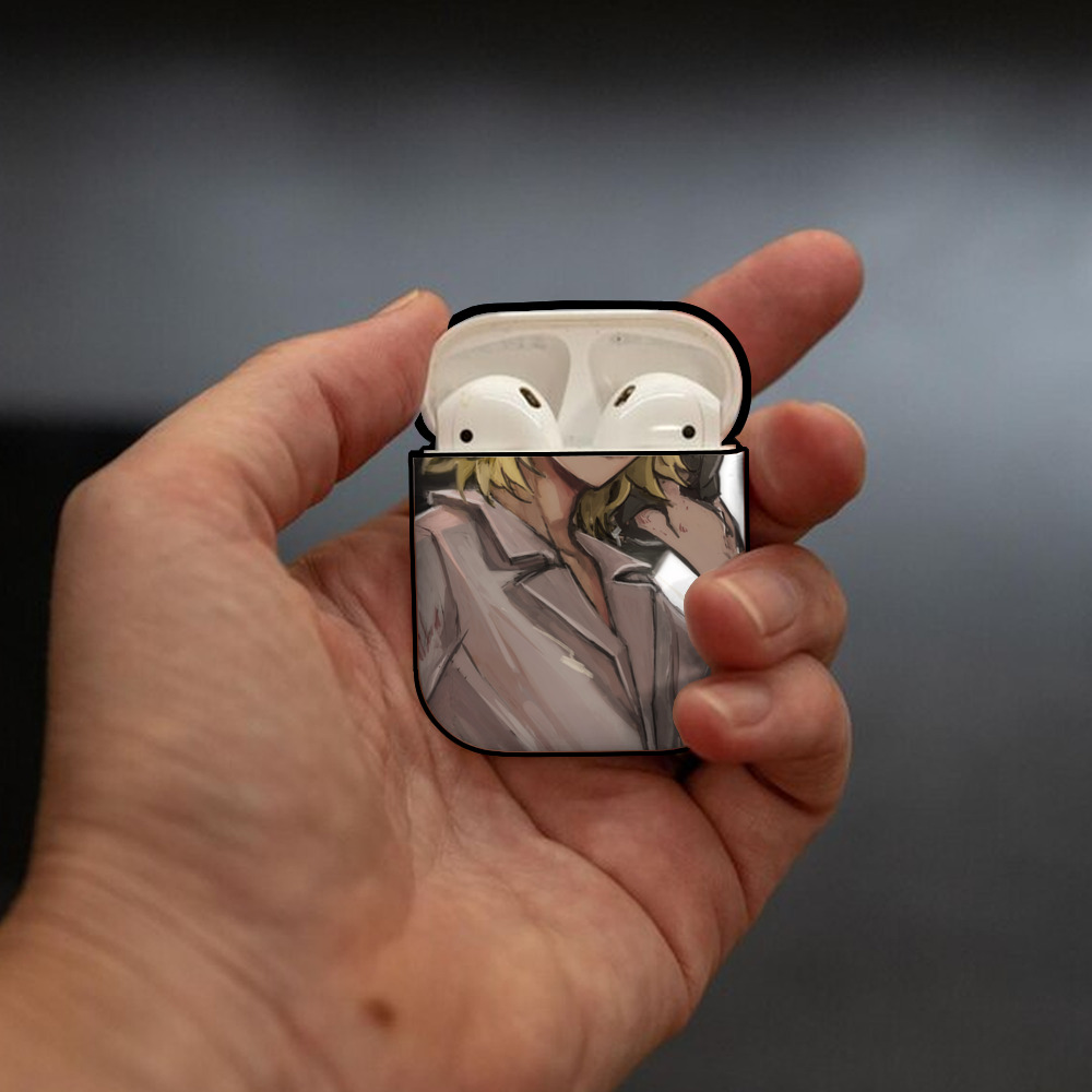 東京リベンジャーズ Tokyo Revengers AirPods 第2世代保護ケース ハードシェル ブラック 耐衝撃・防指紋・カラビナ付き
