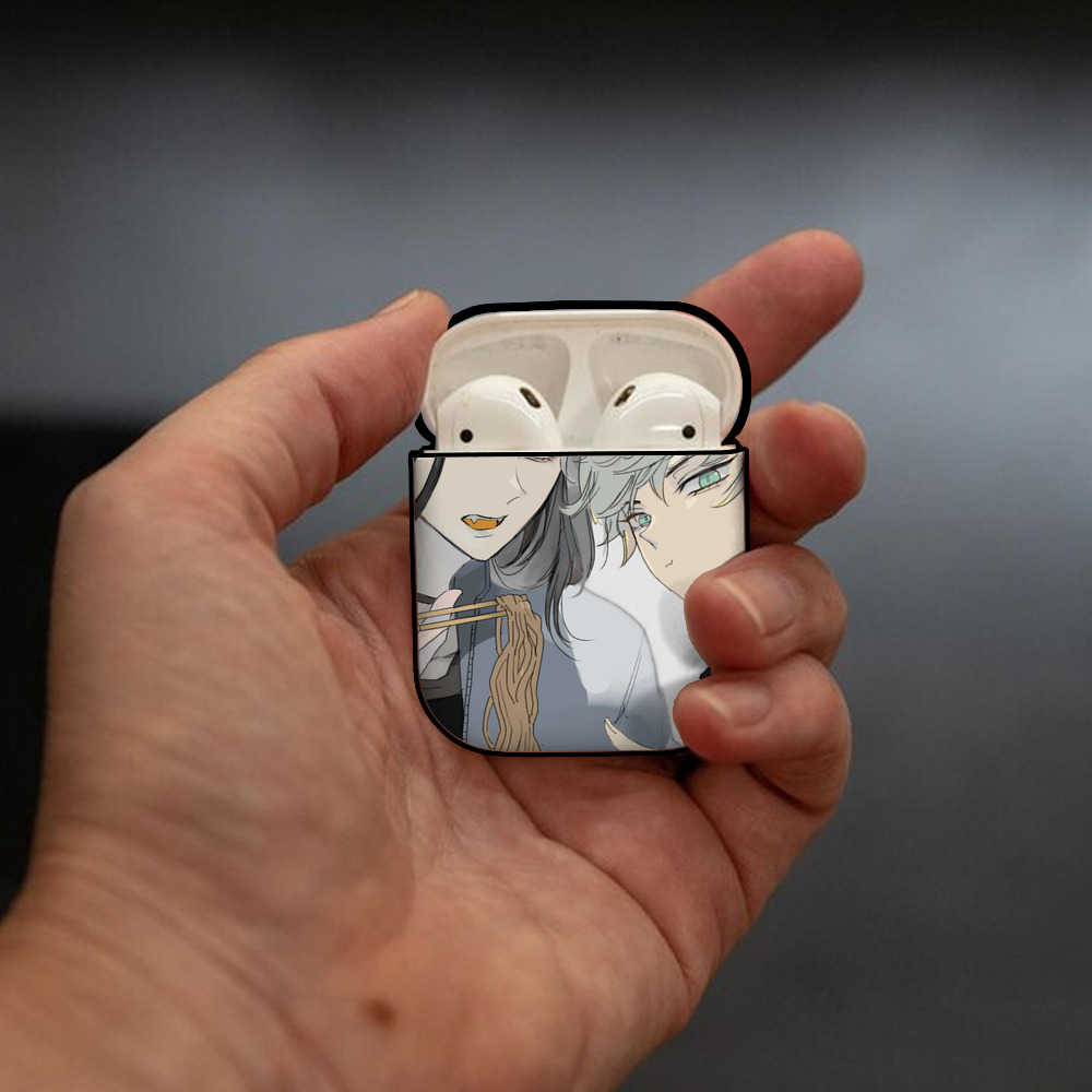 東京リベンジャーズ Tokyo Revengers AirPods 第2世代保護ケース ハードシェル ブラック 耐衝撃・防指紋・カラビナ付き