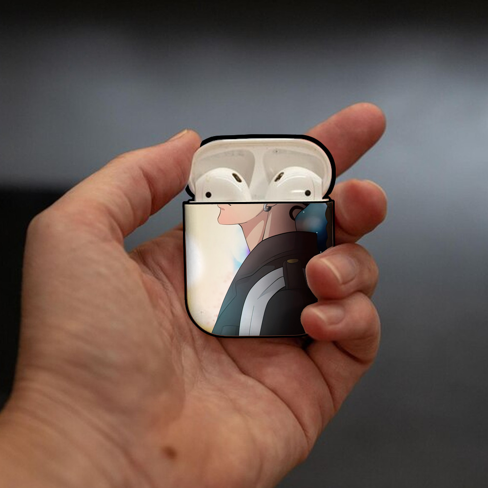 東京リベンジャーズ Tokyo Revengers AirPods 第2世代保護ケース ハードシェル ブラック 耐衝撃・防指紋・カラビナ付き