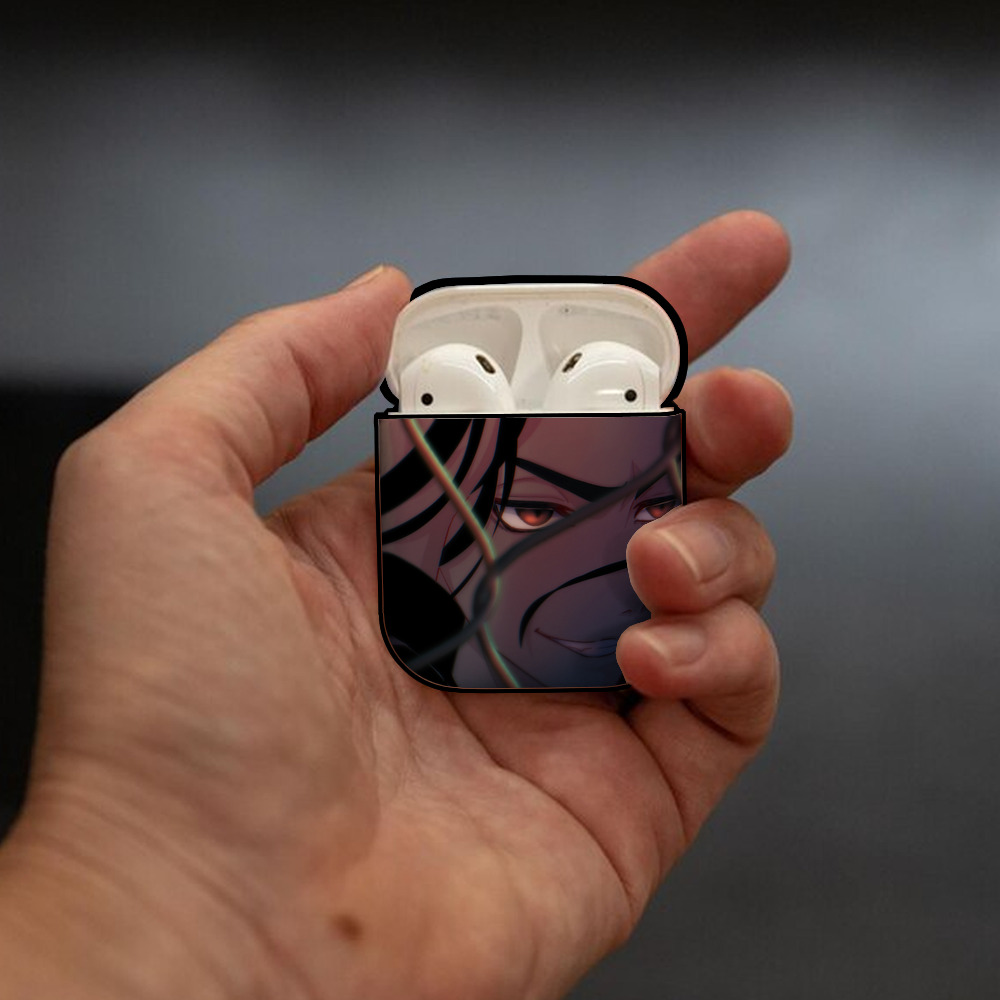 東京リベンジャーズ Tokyo Revengers AirPods 第2世代保護ケース ハードシェル ブラック 耐衝撃・防指紋・カラビナ付き