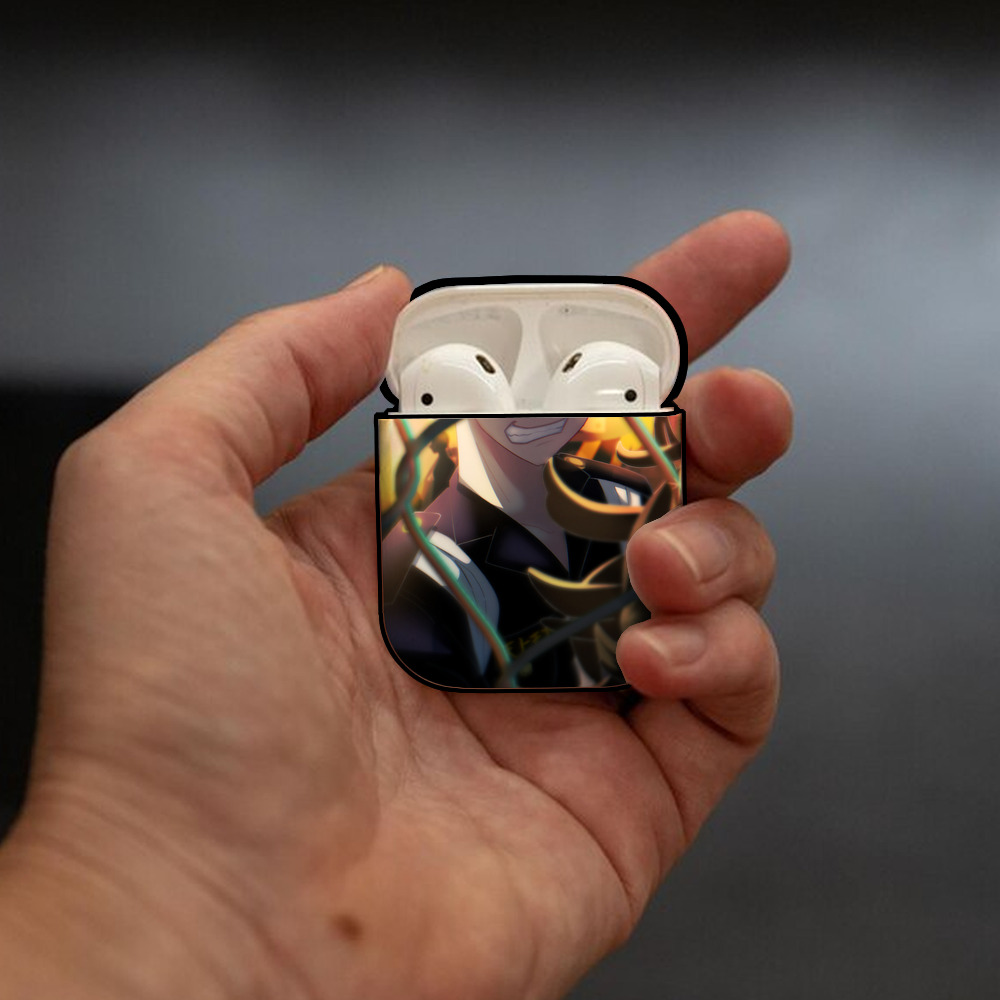 東京リベンジャーズ Tokyo Revengers AirPods 第2世代保護ケース ハードシェル ブラック 耐衝撃・防指紋・カラビナ付き