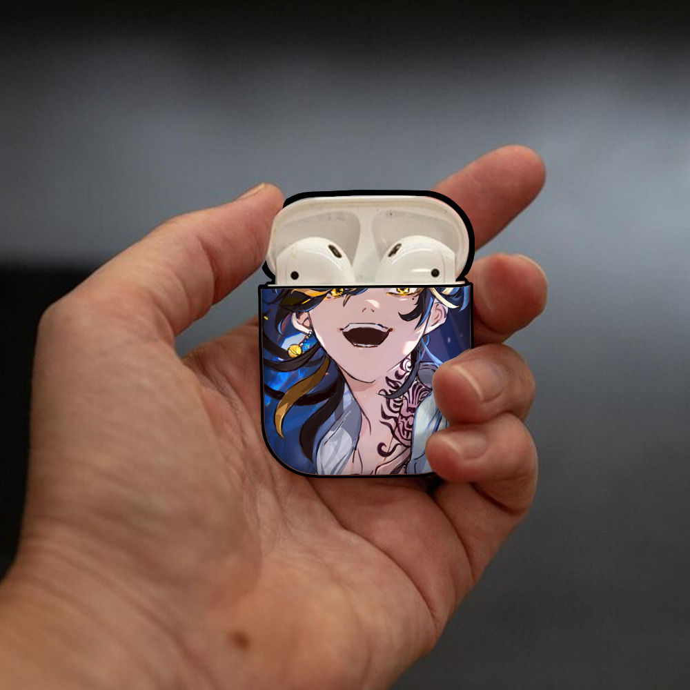 東京リベンジャーズ Tokyo Revengers AirPods 第2世代保護ケース ハードシェル ブラック 耐衝撃・防指紋・カラビナ付き