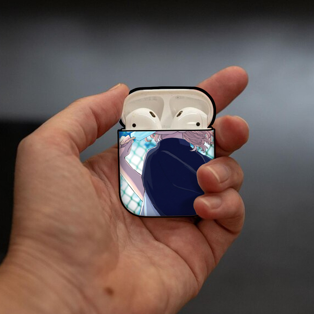 東京リベンジャーズ Tokyo Revengers AirPods 第2世代保護ケース ハードシェル ブラック 耐衝撃・防指紋・カラビナ付き