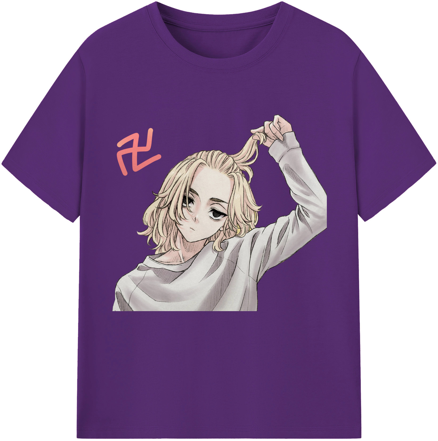 （画像用） 東京リベンジャーズ Tokyo Revengers 綿100％半袖Tシャツ（フロントプリント）