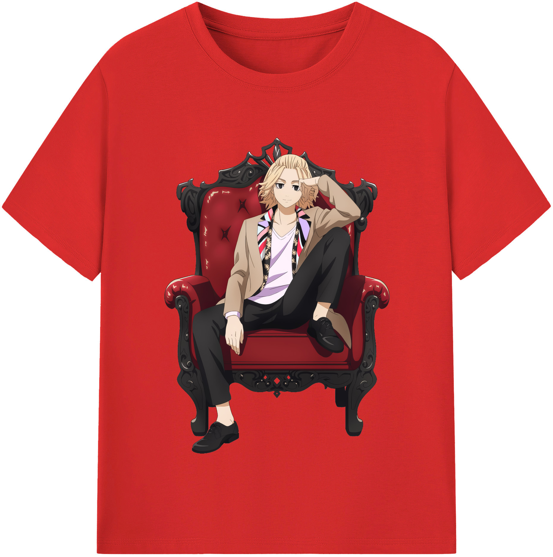 （画像用） 東京リベンジャーズ Tokyo Revengers 綿100％半袖Tシャツ（フロントプリント）