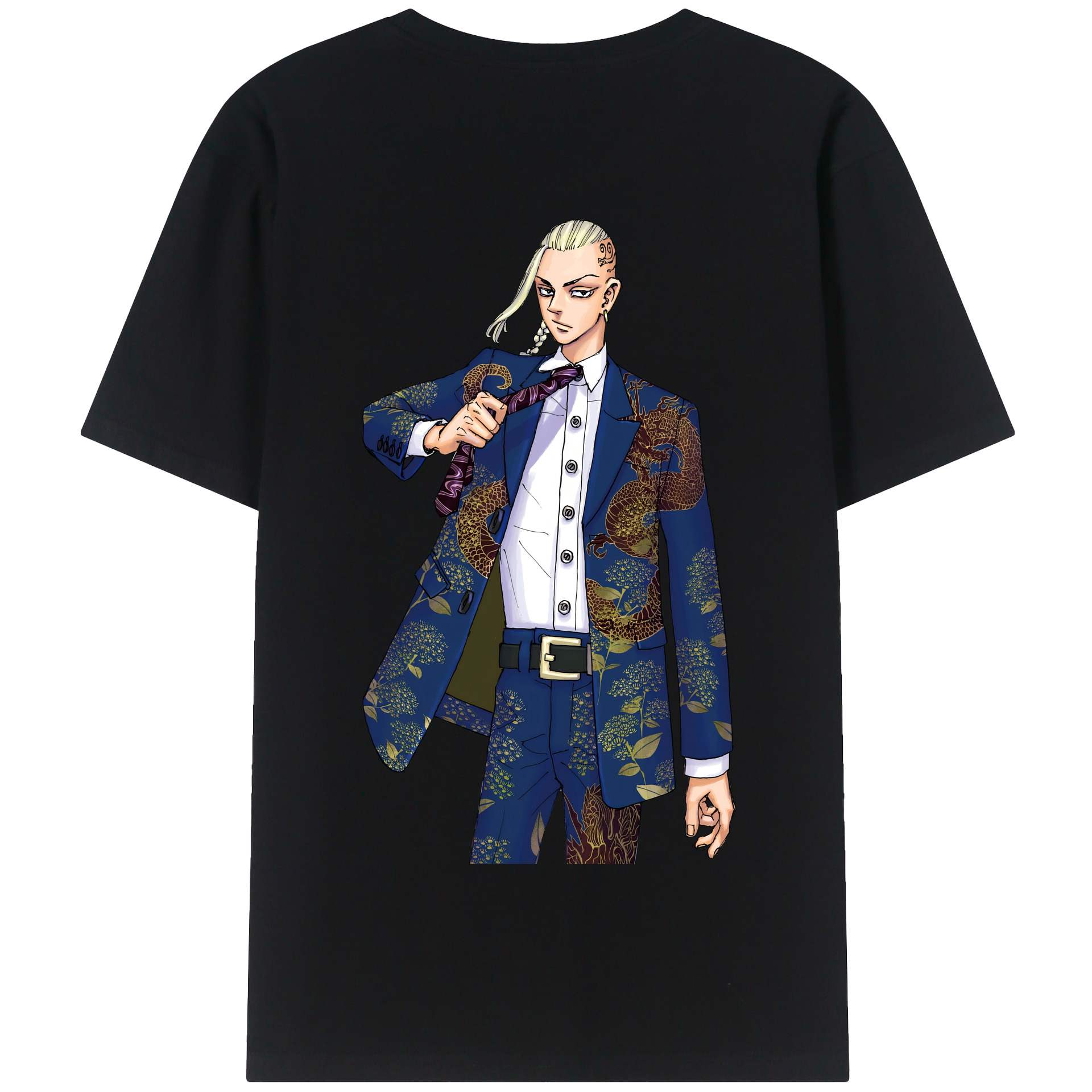 （画像用） 東京リベンジャーズ Tokyo Revengers 綿100％半袖Tシャツ（背面プリント）